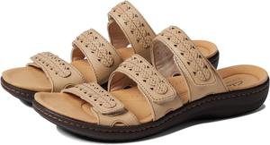 Сандалии на плоской подошве Laurieann Cove Clarks, цвет Sand Leather