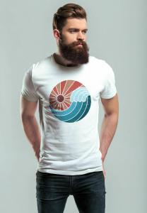 Футболка с принтом WELLE WAVE SONNE SOMMER RETRO VINTAGE Neverless, цвет weiß