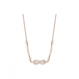 EMPORIO ARMANI Ожерелье из латуни с розовым золотым покрытием Station