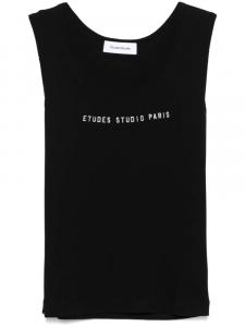 Ребристая майка Études Études Studio, черный