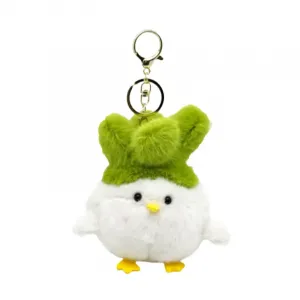 Плюшевый кулон чесночная птица с динамиком, высота 11см HOUDASHI, белый