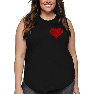 Футболка All you need is love для женщин plus size La Pop Art, Black