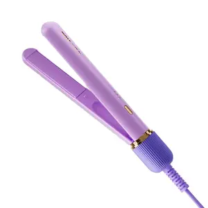 Мини-утюжок для выпрямления и завивки, двойная функция для выпрямления и завивки NV801b NOVUS, фиолетовый