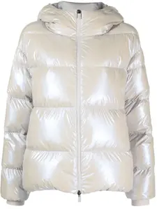 Пуховик с капюшоном Herno, серый