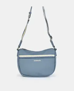 Сумка кросс-боди цвета айвори Caminatta, синий