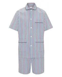 Мужская короткая пижама из хлопка Mirto, синий