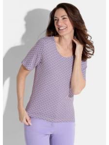 Рубашка белого/фиолетового/узорчатого цвета GOLDNER