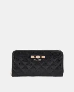 большой кошелек с застежкой-молнией Guess, черный