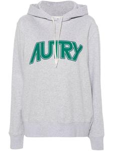Autry меланжевое худи с логотипом, серый