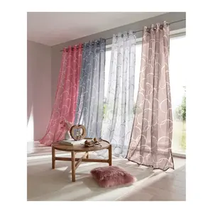 Шторы с люверсами, 1 шт. Heine Home, коричнево-белый