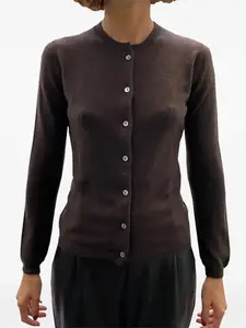 Кашемировый кардиган на пуговицах La Rose, коричневый