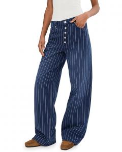 Женские джинсы Free People Striped Nia Bf, Indigo Pinstripe