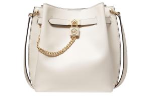 MICHAEL KORS Сумка-ведро Hamilton Legacy из натуральной кожи молочного цвета