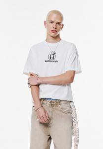 Футболка PULL&BEAR HONDA CIVIC RALLY , White