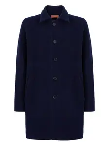 Пальто из шерсти в елочку Missoni, синий