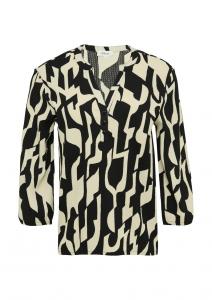 Блуза s.Oliver, цвет Beige/Black