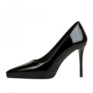 Туфли на тонком каблуке высотой 10,5 см для женщин QITUMAUL, Black[Heel Height 10.5Cm]