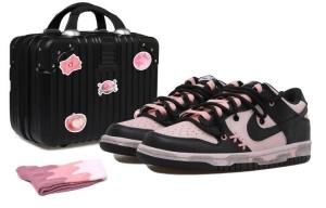 Кроссовки Nike Dunk Skateboard Shoes Women's Low-Top Black Pink