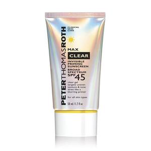 Max Clear Invisible Priming Солнцезащитный крем широкого спектра действия Spf 45 1,7 жидк. Оз., Peter Thomas Roth