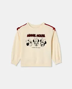 Толстовка для девочки с позиционным принтом Минни Kids El Corte Inglés, белый