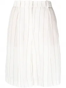Шорты в тонкую полоску Fabiana Filippi, белый