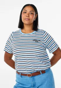 Футболка с принтом "aus mit streifen" Zizzi, Blue Stripe
