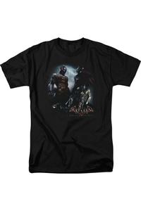 Футболка с коротким рукавом для взрослых Batman Arkham Knight Face Off Gildan, черный