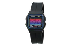 CASIO Кварцевые часы Retrofit Series с силиконовым ремешком, мужские часы с черным циферблатом