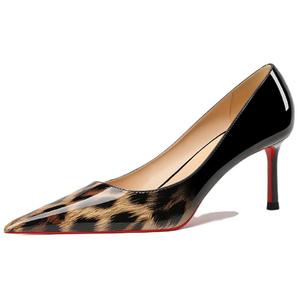 Li Ke Туфли на высоком каблуке, женские, черные, с леопардовым принтом