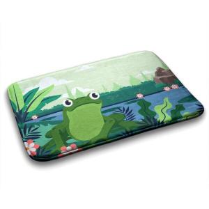Коврик для ванной Tulup Frosch, 90x1x90 см, зеленый