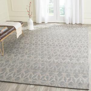 SAFAVIEH Cape Cod коллекция ковер 305 x 427 см - Grey & Gold, ручной работы плоское плетение джут, идеально для помещений с высокой проходимостью в гостиной, спальне (CAP415A)