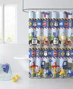 Занавеска для душа 72 x 72 дюйма от Dream Factory Trains and Trucks v2 Macy'S, multi