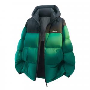 Пуховик Unisex Hooded Thickened Jeep, зеленый