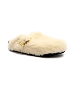 Бостонские мюли, кожаные сандалии Birkenstock, бежевый