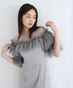 Винтажное атласное платье-трапеция, вечернее платье, свадебное платье Pourvous, цвет Blue Gray