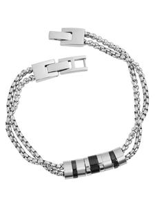 Adeliás Браслет унисекс из нержавеющей стали, 21 см, серебристый