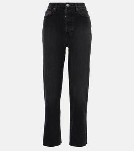 Прямые джинсы 70-х годов Stove Pipe Re/Done, цвет washed noir