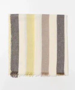 Широкий полосатый палантин Union Station, цвет Brown