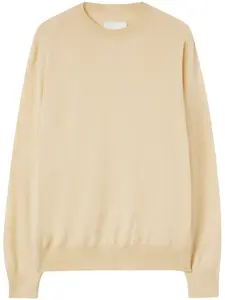 Шерстяной джемпер с круглым вырезом JIL SANDER, нейтральный