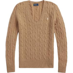 Polo Ralph Lauren Вязаный свитер FW24 для женщин Camel Mixed Color
