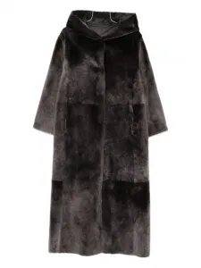 Дубленка с капюшоном Manzoni 24, серый