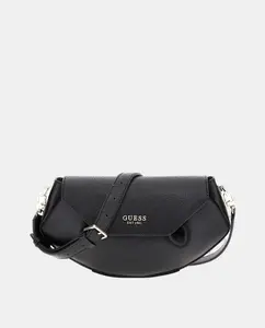 Сумка через плечо с клапаном и магнитной застежкой Guess, черный