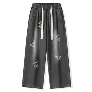 Джинсы Unisex Dnnnnx, серые (в комплекте с фирменным свитшотом)