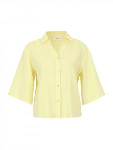 Льняная блузка с воротником из чарлока CARTOON