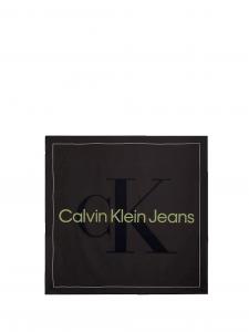 Черный/зеленый женский шарф Calvin Klein