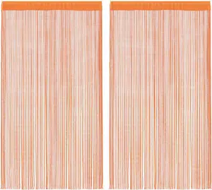 Шторы-нити , 2 шт., оранжевые, 140x250 см vidaXL