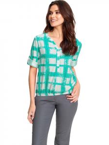 WITT WEIDEN Блузка зелено-белого цвета