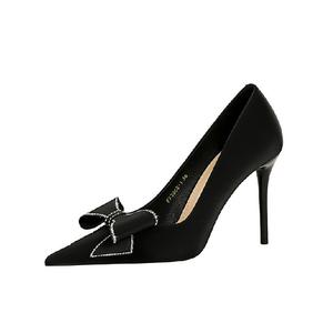 Туфли на тонком каблуке высотой 10 см для женщин BIGTREE, Black