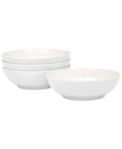 Набор из 4 суповых/хлопьевых мисок Colorwave объемом 22 унции Noritake, White