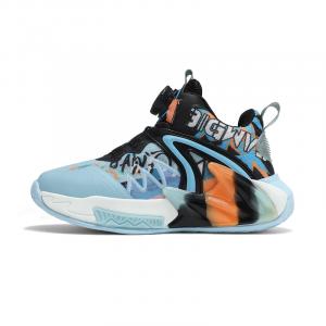 Баскетбольные кроссовки средней высоты с амортизацией ударов и износостойкостью для детей D&W, синий